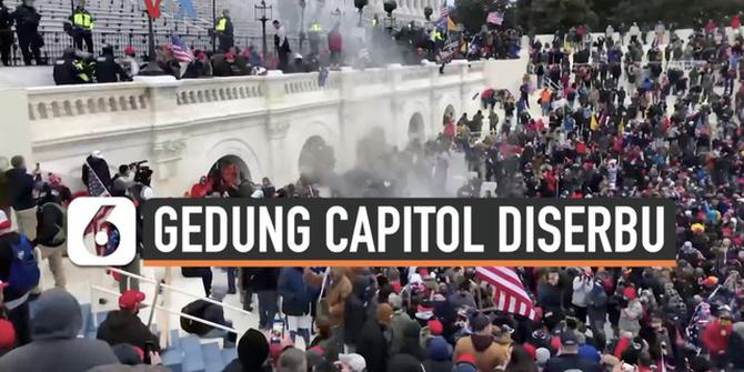 VIDEO: Ada Granat Kejut Saat Gedung Capitol AS Diserbu Ribuan Pendukung Trump