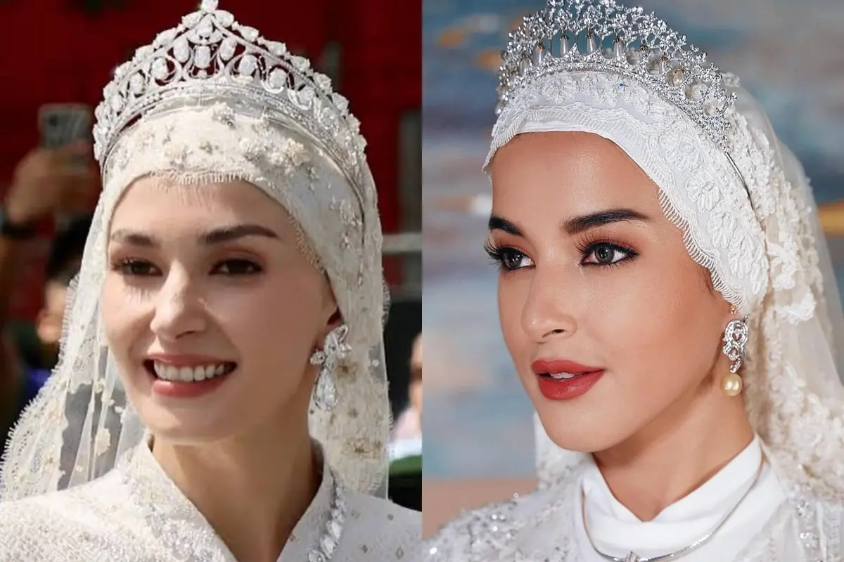 Detail Potret Tasya Farasya Tiru Makeup Minimalis Anisha Rosnah Saat Jadi Istri Pangeran Mateen, di Hari Pernikahan, Semirip Itukah?