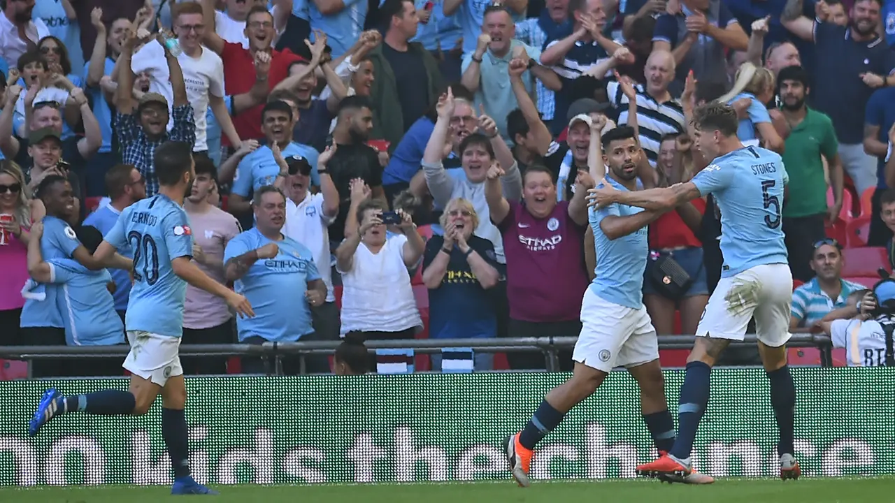 2 Gol Aguero Bawa Manchester City Tundukkan Chelsea di Community Shield