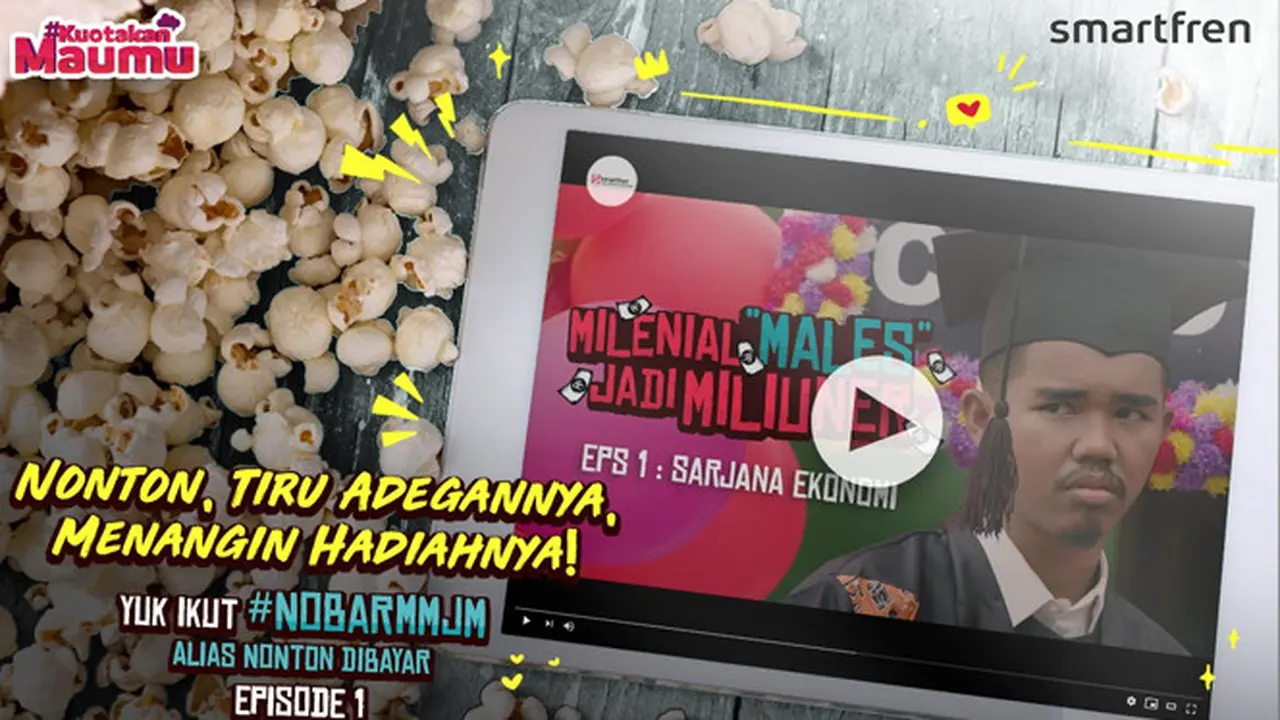 Nobar Webseries Milenial Males Jadi Miliuner Banjir Hadiah, Voucher MAP Hingga iPhone Xs Max