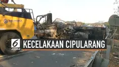 Kecelakaan tabrakan beruntun kembali terjadi di jalan tol Cipularang hari Selasa (10/9/2019). Kecelakaan disebabkan oleh sebuah truk yang hilang kendali.