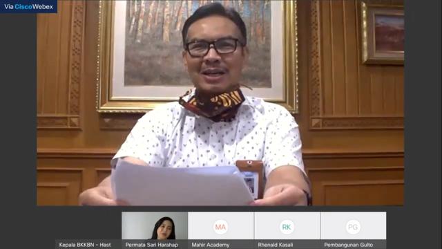 Kepala BKKBN dalam peluncuran situs Siap Nikah secara daring pada Senin (4/5/2020) (Dok: Humas BKKBN)