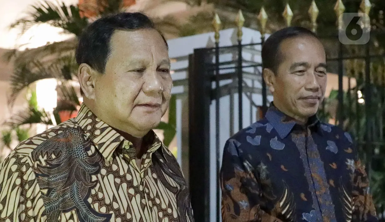Presiden Prabowo Subianto mengungkap bahwa pertemuan itu terjadi ketika ia mendengar Jokowi berada di Jakarta. (Liputan6.com/Herman Zakharia)