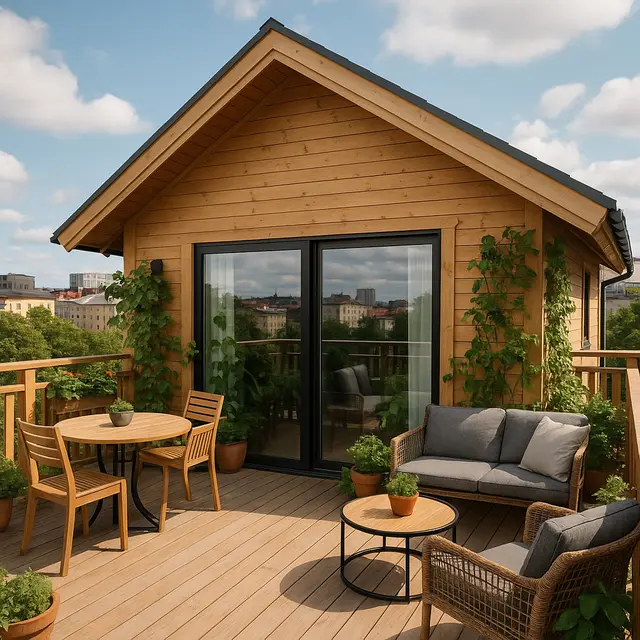 Model Rumah Kayu Skandinavia (Image by ChatGPT)