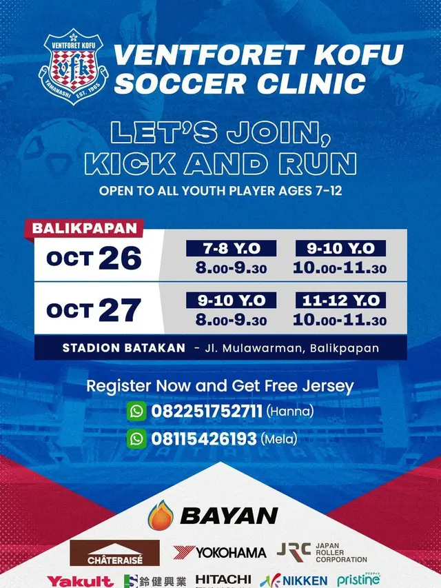 Ventfroret Kofu Soccer Clinic