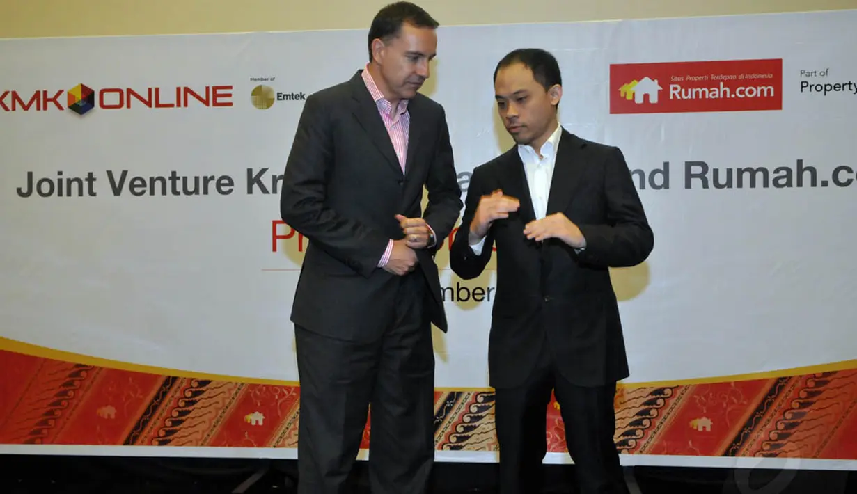 Di perjanjian joint venture itu, PT KMK mengakuisisi kepemilikan sebagai pemegang saham minoritas di PropertyGuru Indonesia (rumah.com), Jakarta, (25/9/14). (Liputan6.com/Panji Diksana) 