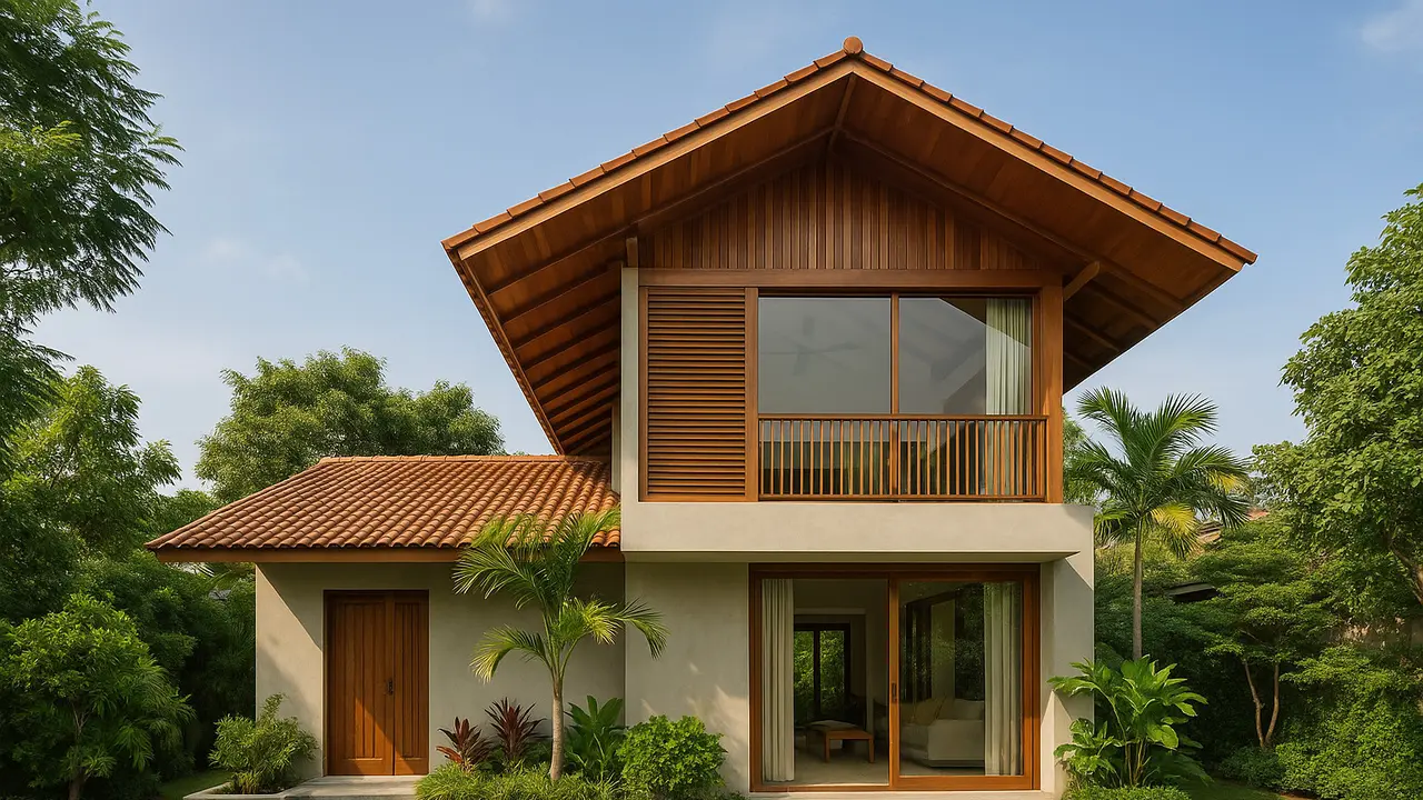 Inspirasi Rumah Tingkat Separuh Belakang (Foto: ChatGPT)