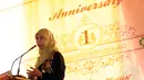 Direktur Rumah Sakit Pertamedika Sentul City (RSPSC), dr Camelia Faisal memberikan sambutan saat perayaan hari jadi RSPSC ke-1, Sentul, Selasa (28/10/2014). (Liputan6.com/Helmi Fithriansyah)