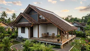 10 Desain Rumah Kampung dengan Atap Pelana dan Teras Luas, Klasik Namun Fungsional