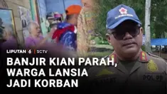 Banjir yang kian parah di Bengkulu memaksa dua warga lansia dievakuasi pada malam hari. Ada yang digendong petugas, ada pula yang ditandu dengan perahu karet.