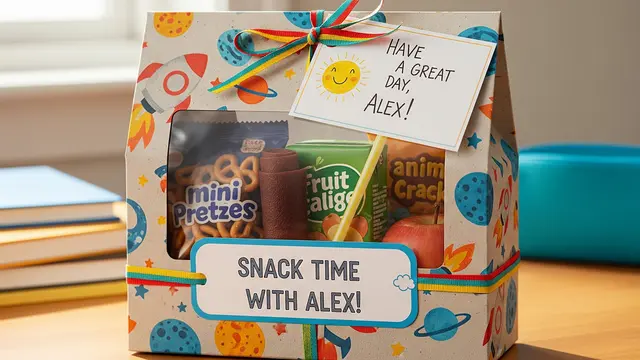 Parcel Snack Custom Nama dan Ucapan Anak/Gemini AI
