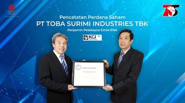 Pencatatan perdana saham PT Toba Surimi Industries Tbkb(CRAB), Rabu (10/8/2022) (Foto: BEI)
