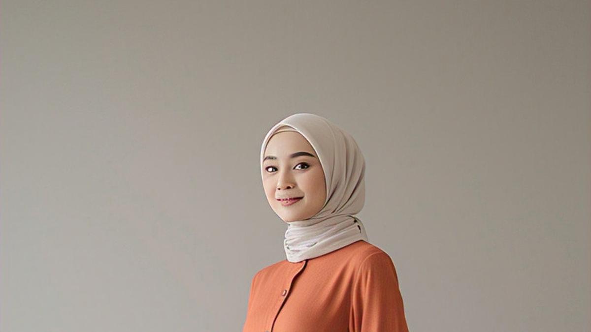 8 Warna Jilbab 2025 yang Bagus Dipadukan dengan Gamis Terracotta, Bikin Tampilan Stylish