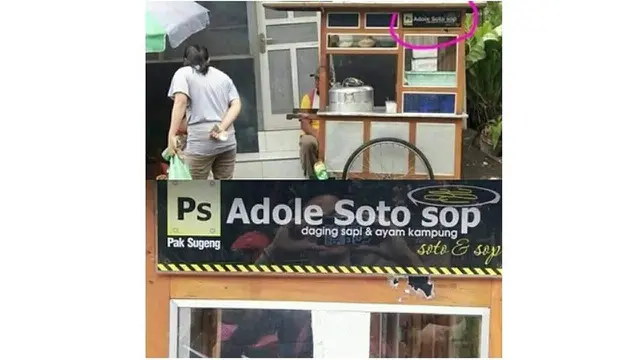 6 Pelesetan di Spanduk Jualan Ini Kocak, Bikin Ketawa