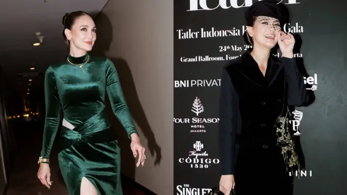 Beda Pesona Mahal Luna Maya Kenakan Busana Velvet, Cara Effortless untuk Tampil Mewah