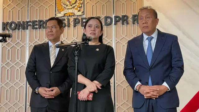 Ketua DPR RI Puan Maharani di Kompleks Parlemen Senayan, Jakarta.