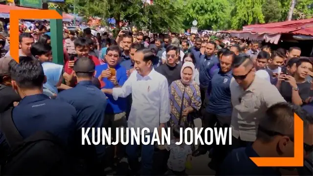 Presiden Jokowi dan keluarga berbelanja batik di pasar Beringharjo Yogyakarta. Dengan berjalan dari Gedung Agung menuju pasar Beringharjo Jokowi disambut meriah warga Yogyakarta. Jokowi berbelanja batik untuk sang cucu Jan Ethes