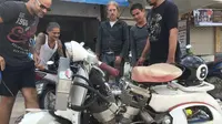 Gila, Vespa Jadul Pakai Mesin Harley Davidson (Foto: Scootering)