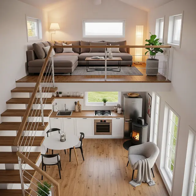 Model Rumah Kecil Tapi Luas 2025 dengan Konsep Mezzanine