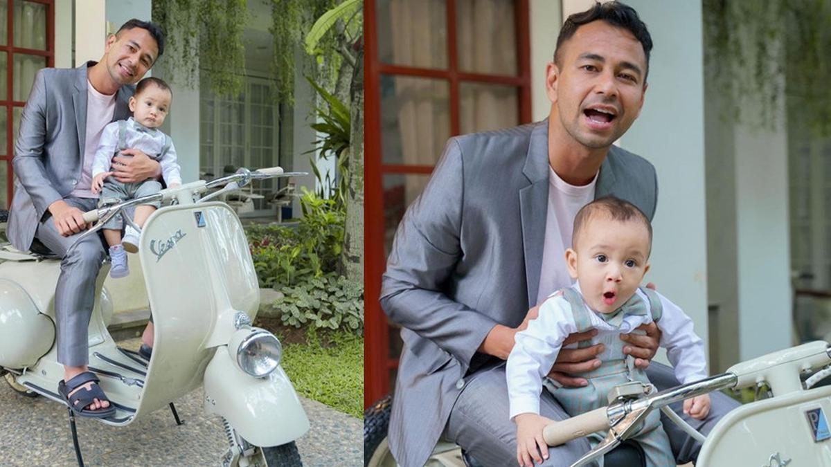 8 Potret Raffi Ahmad Pose Gemes Bareng Cipung Naik Vespa Klasik Gayanya Bikin Salfok Motor 9312