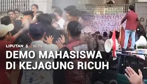 Demo Mahasiswa di Depan Kejagung Berujung Ricuh, Tuntut Transparansi Kasus Korupsi