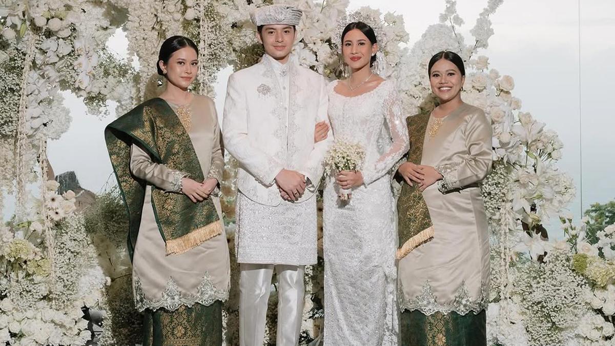 Potret Hanggini Jadi Bridesmaid di Momen Akad Nikah Shenina dan Angga Yunanda