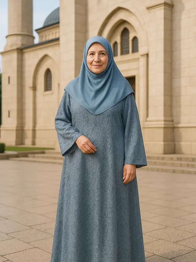 Rekomendasi Gamis Brokat untuk Ibu-Ibu Usia 50-an