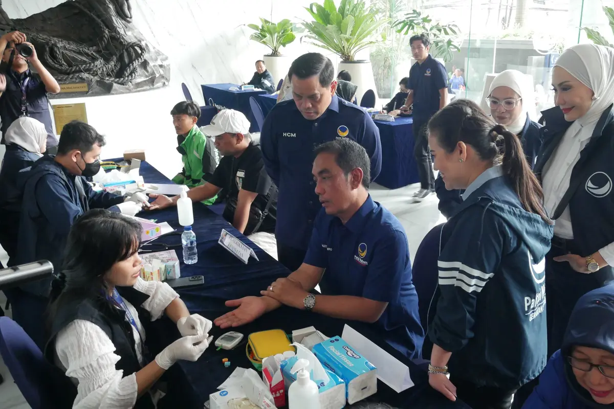 Partai NasDem menggelar layanan Cek Kesehatan Gratis di Gondangdia, Sabtu (25/10/2025) (Istimewa)