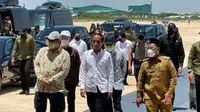 Presiden Jokowi saat groundbreaking smelter Freeport Gresik. (Dian Kurniawan/Liputan6.com)