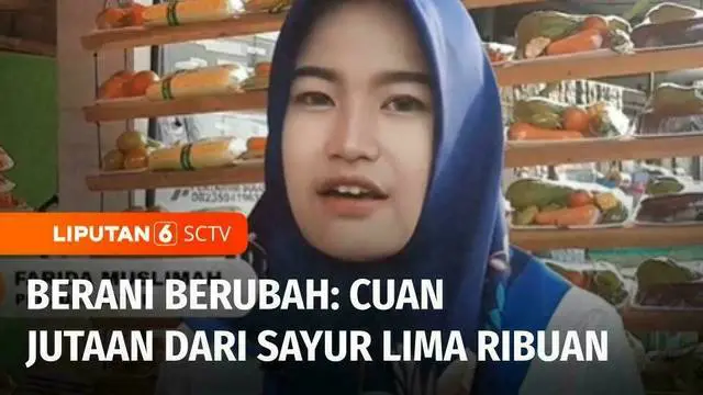 Seorang perempuan di Solo berinisiatif mengemas sayuran segar secara menarik untuk dijual pada car free day, hasilnya dalam waktu 3 jam ia mendapat omzet Rp2 juta. Dan inilah Berani Berubah episode Cuan Jutaan dari Sayur Lima Ribuan.