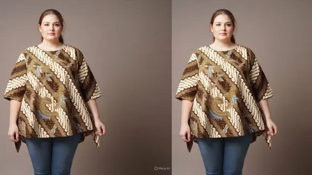 Ilustrasi Tunik Batik (Credit: Meta AI)