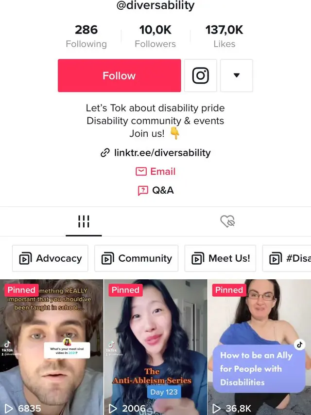 Akun TikTok Diversability
