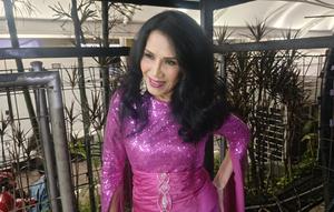 Rita Sugiarto dalam Konser Raya 31 Tahun Indosiar Luar Biasa pada Minggu, (11/1/2026) di Studio 6 Emtek City, Daan Mogot, Jakarta Barat. (Liputan6.com/Dimas Septyawan)