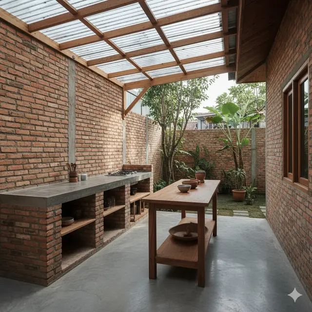 Model Dapur Belakang Rumah. Gemini