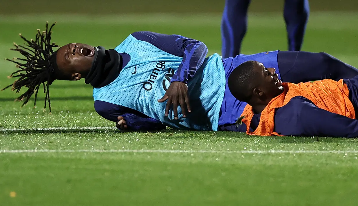 Gelandang Real Madrid itu mengalami cedera setelah bertabrakan dengan Ousmane Dembélé dalam satu sesi latihan bersama tim nasional Prancis. (FRANCK FIFE / AFP)