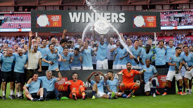 2 Gol Aguero Bawa Manchester City Tundukkan Chelsea di Community Shield