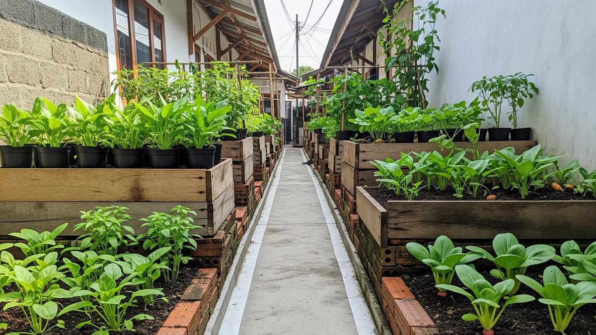 Kebun Mini di Gang Sempit yang Hasilnya Banyak, Cocok untuk Lahan Terbatas