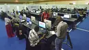 Panitia menyiapkan ruang khusus untuk mendukung kinerja wartawan yang meliput  Senior Officials's Meeting (SOM) KTT Indian Ocean Rim Association (IORA) 2017 di JCC, Jakarta, Minggu (5/3). (IORA Summit 2017 / Wahyu Putro A / pras / RAS)