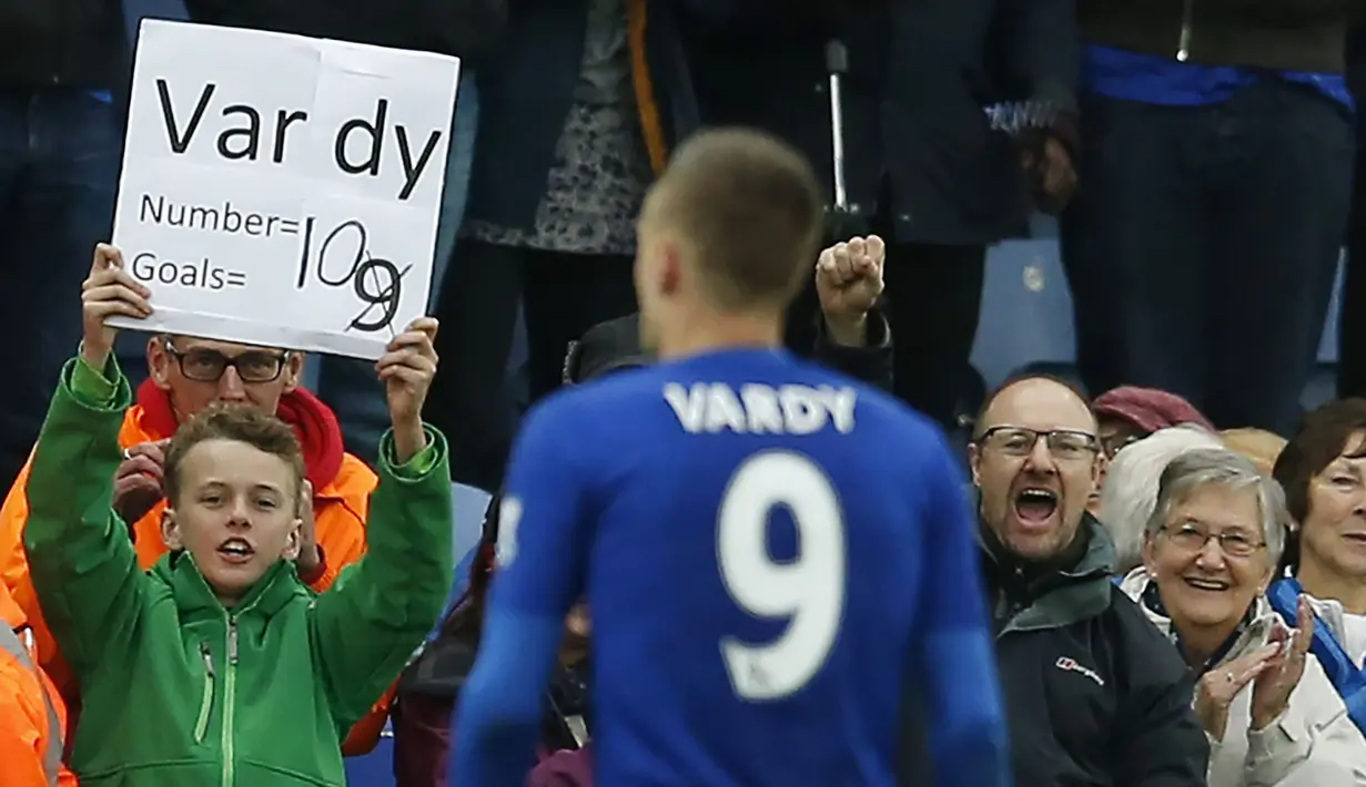Pemuda yang sudah empat musim berseragam Leicester City itu sontak menjadi idola baru bagi publik di Stadion King Power. (Action Images via Reuters/Andrew Boyers)