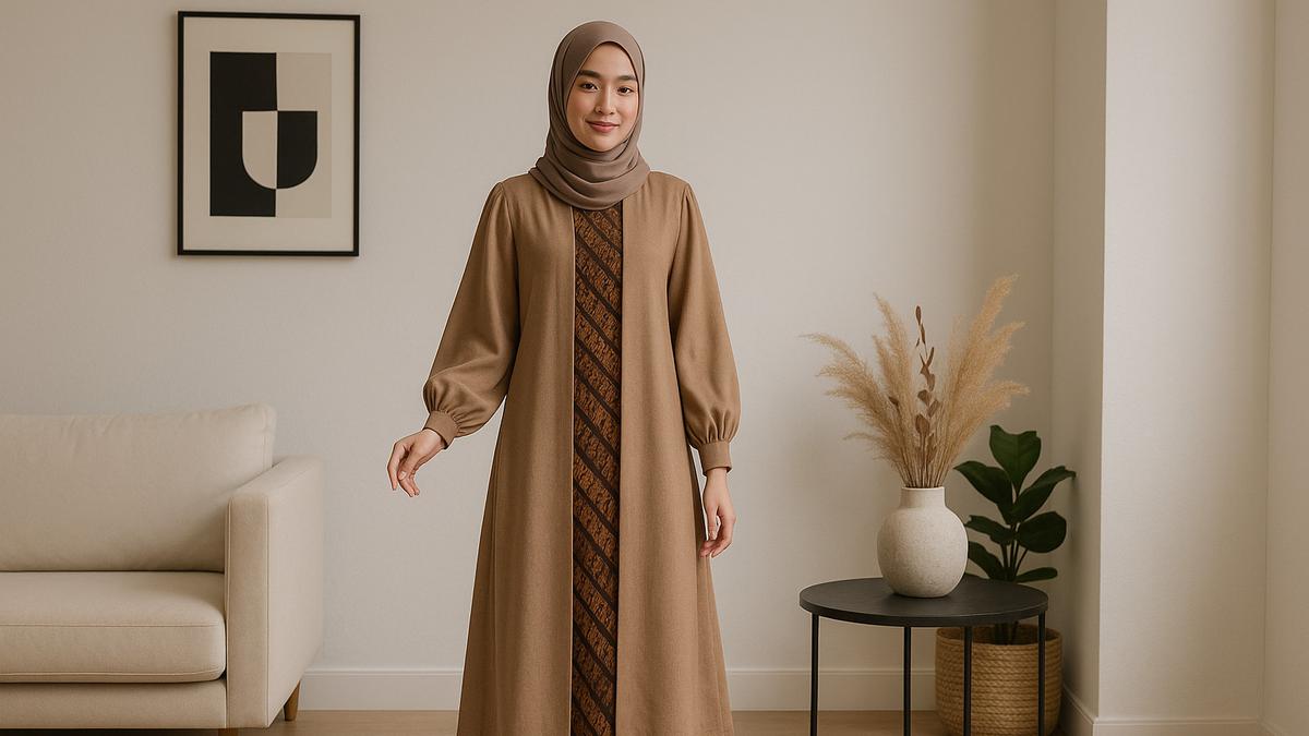 10 Referensi Gamis Batik Terbaru untuk Tampil Stylish, Ini Padanan Warna Cantik di 2025