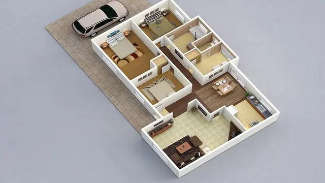 Desain Rumah Minimalis 7x9 dengan 3 Kamar yang Simple Tapi Bikin Lega