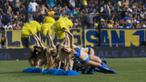 Pesona para gadis cheerladers klub Boca Juniors, Argentina.