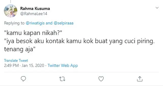 jawaban nyeleneh ketika ditanya kapan nikah