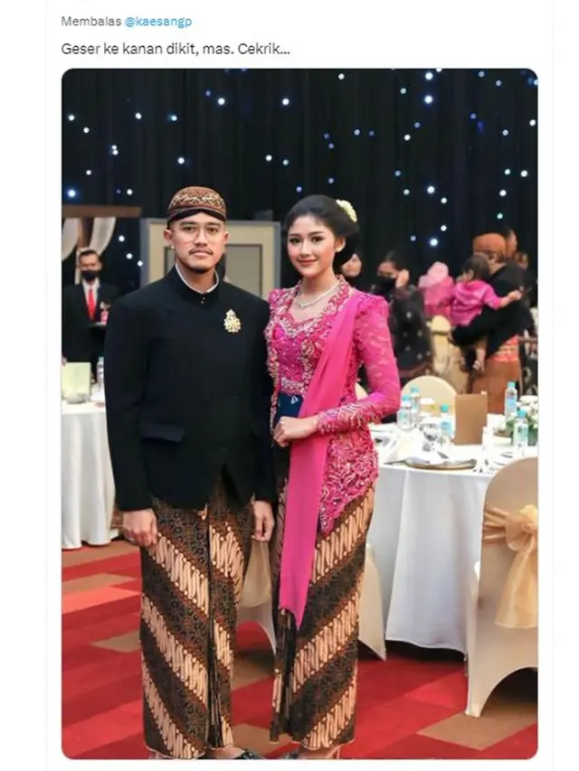 6 Editan Kocak Netizen saat Gibran Ganggu Sesi Foto Kaesang dan Erina Gudono