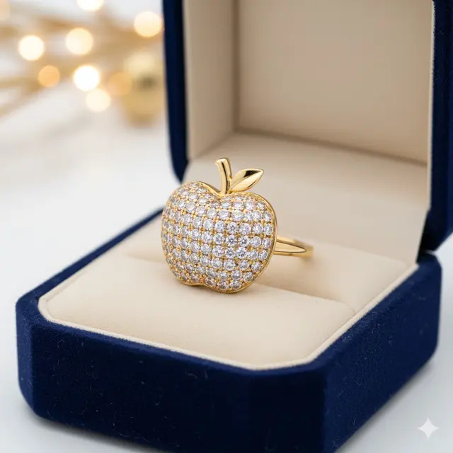 7 Model Cincin Emas Apel yang Manis dan Elegan, Simbol Cinta Sekaligus Gaya Modern