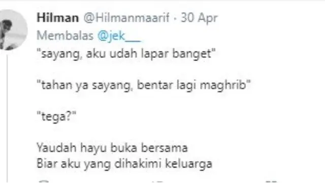 cuitan kocak batalin puasa