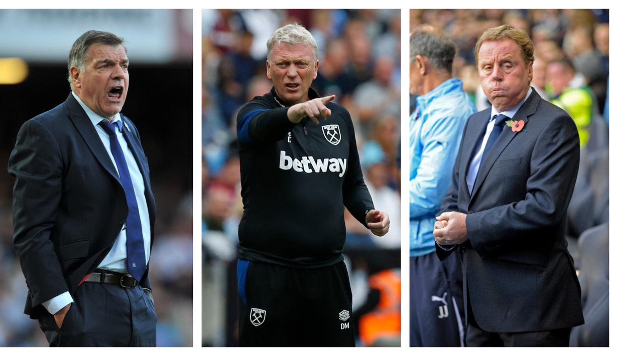 David Moyes sukses membawa West Ham tampil di Liga Europa musim ini setelah musim lalu finish di posisi ke-6 Premier League. Kejeniusannya meracik The Hammers seakan meneruskan tongkat estafet pelatih-pelatih yang telah berjasa sebelumnya. Siapa sajakah? (Foto: Kolase AFP)