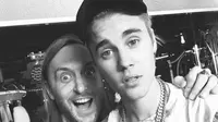 Justin Bieber dan David Guetta. [Twitter]