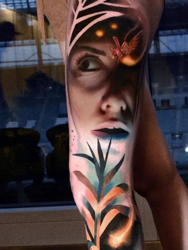 Seniman Ini Buat Tato Wajah Terlihat Sangat Nyata, 7 Hasilnya Mengagumkan
