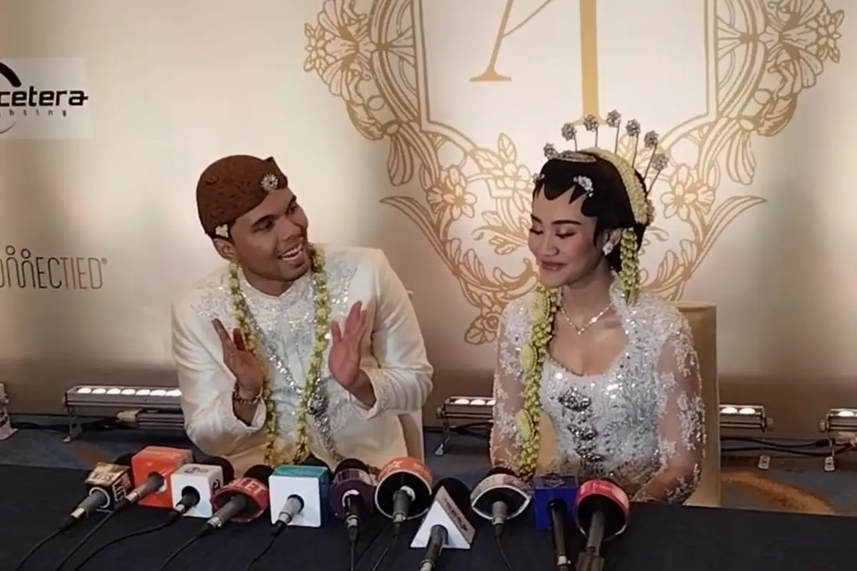 Pernikahan Aaliyah Massaid dan Thariq Halilintar. (M Altaf Jauhar/ LIputan6.com)